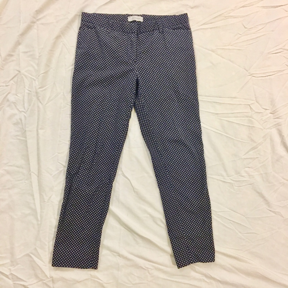 GAP | navy blue&white polka dot slim cropped pant